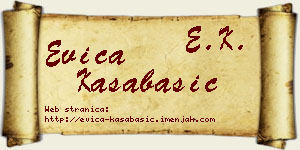 Evica Kasabašić vizit kartica
